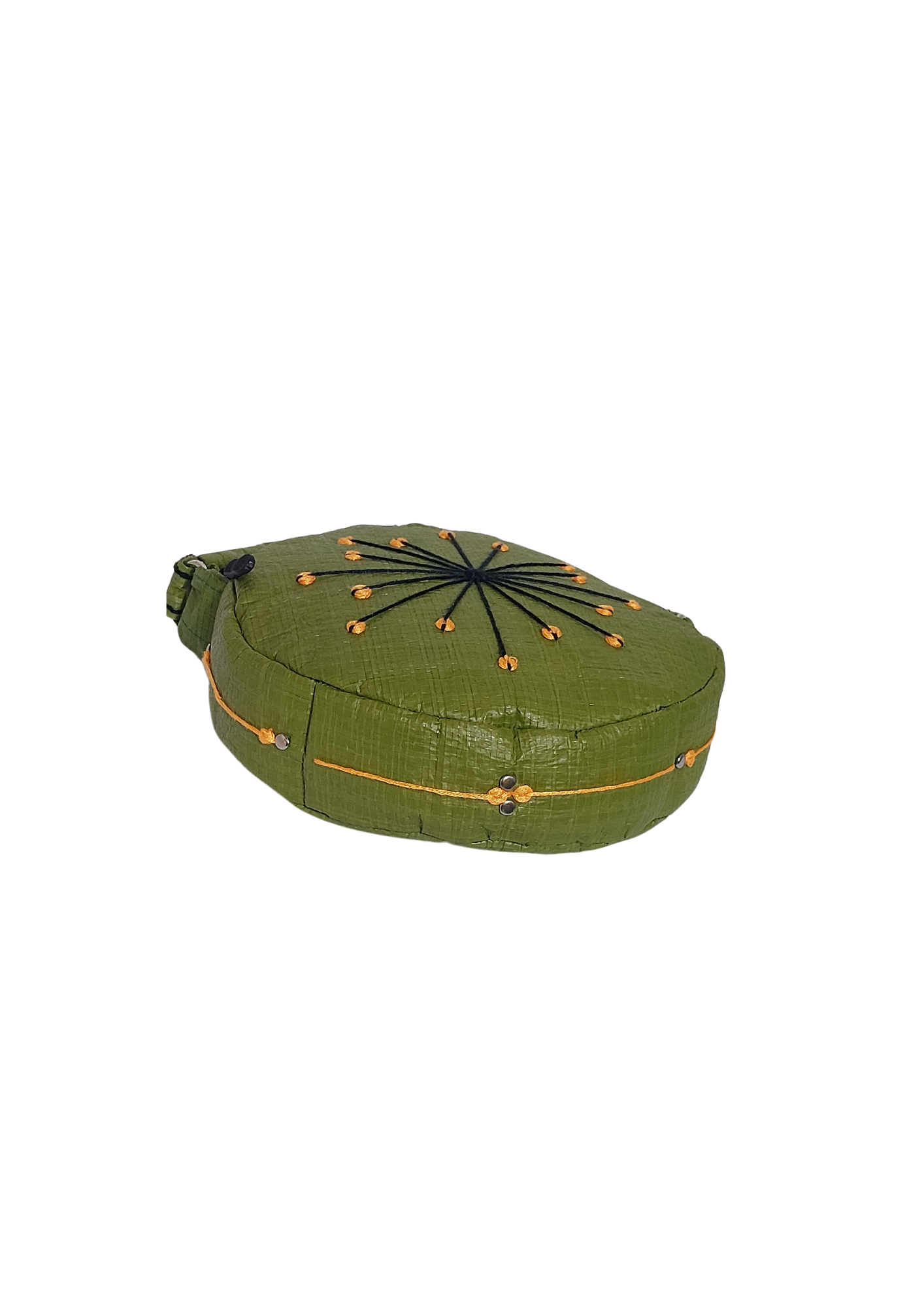 Heather – Small Round Upcycled Bag