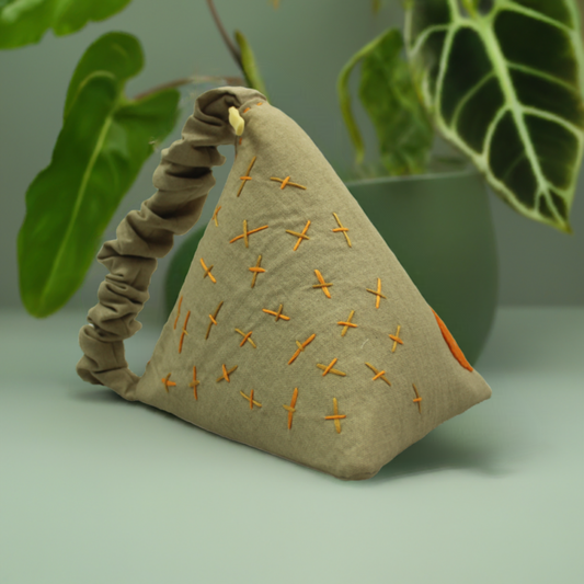 Lily – Small Triangle Upcycled Bag