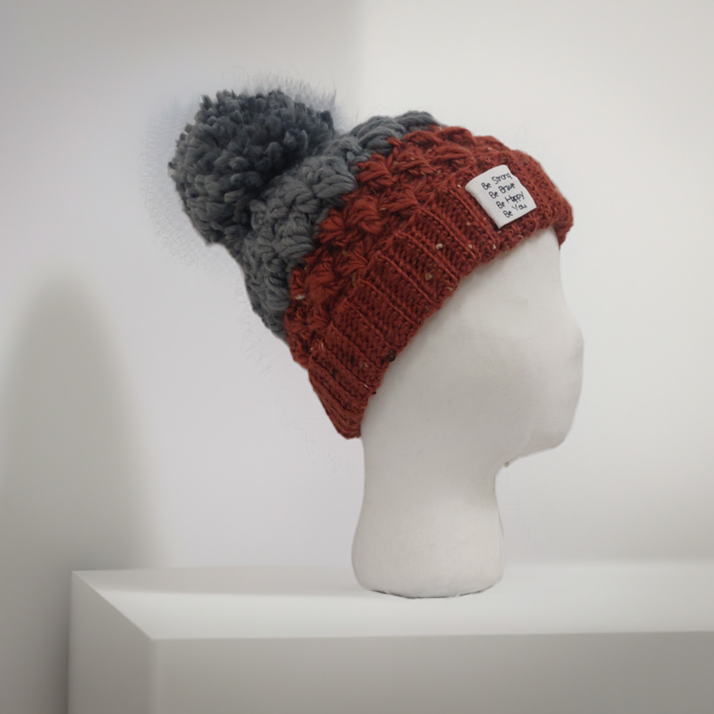 Recycled Yarn-Hand made Crochet Hat