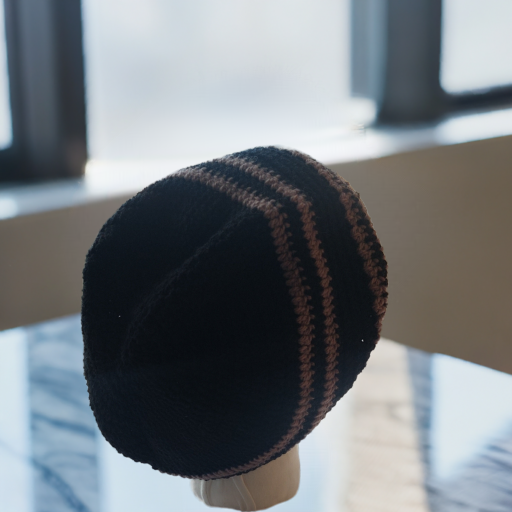 Handmade Recycled Acrylic Crochet Hat – Simple and Stylish