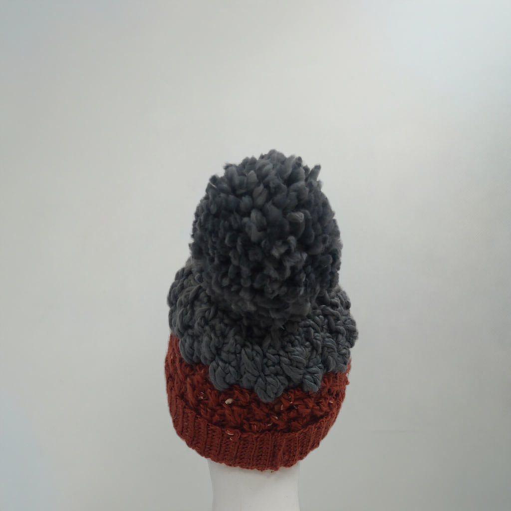 Recycled Yarn-Hand made Crochet Hat