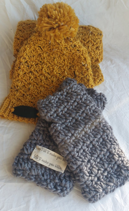 Crochet Hat Set.